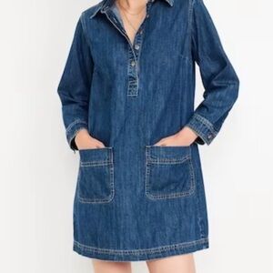 Old Navy size L - Denim popover dress